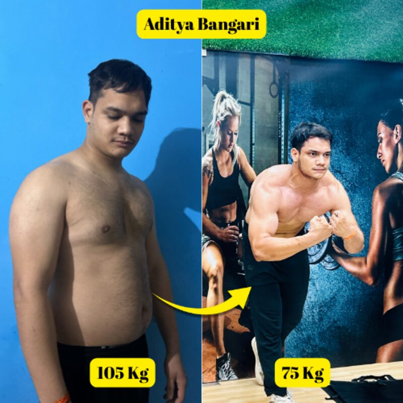 Aditya Bangari — 105 kg to 75 kg
