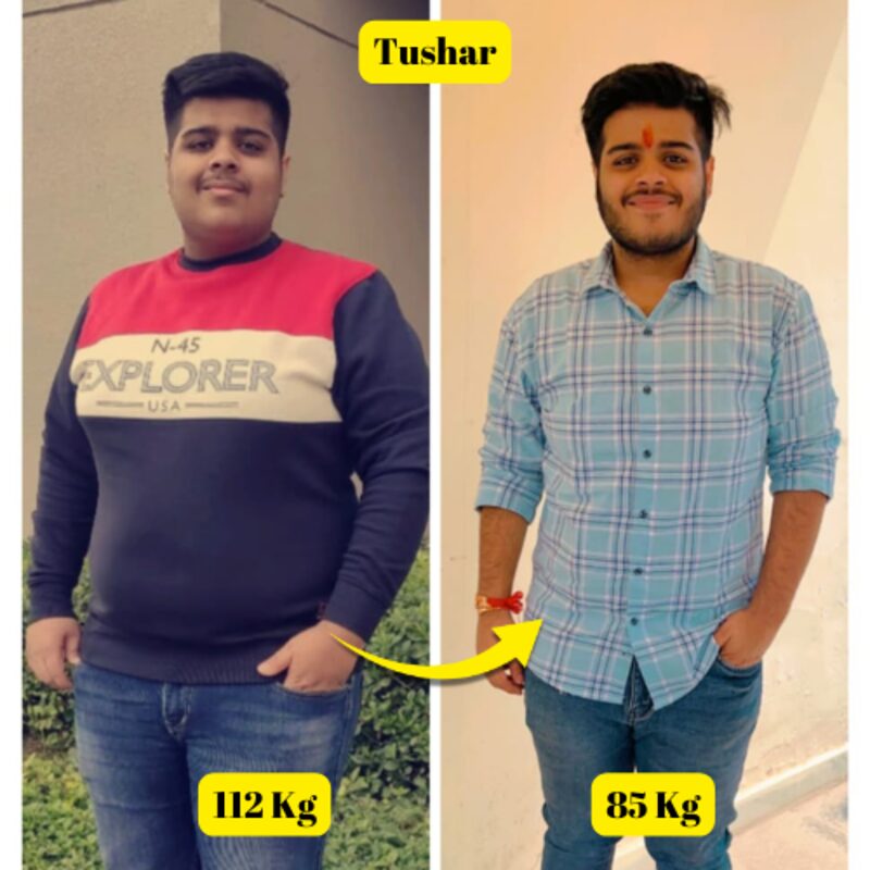 Tushar — 112 kg to 85 kg